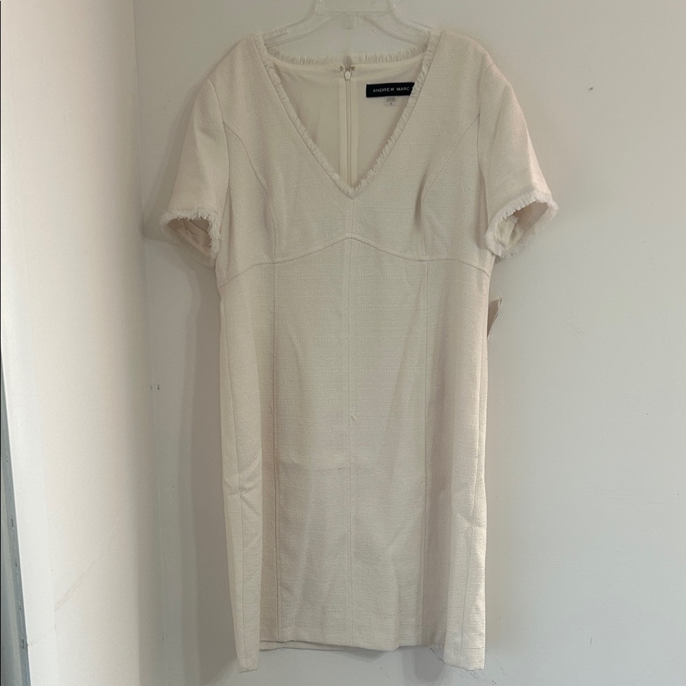Andrew Marc Cream Midi Dress